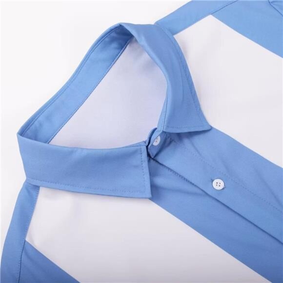 Men's Short Sleeve Button Up Hawaiian Shirt 1950s Vintage Bowling Shirts - Picture 3 of 7